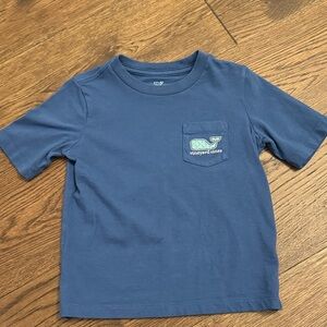 Vineyard Vines Kids Navy Tee with Pocket